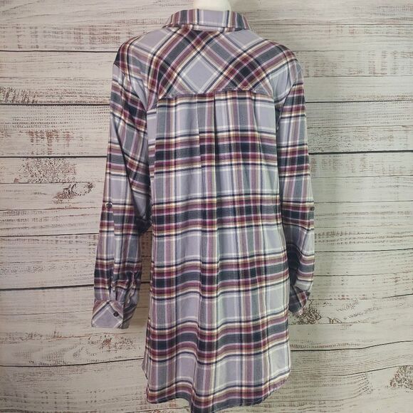 Womans Penningtons Button Down Plaid sz 3X Top - Picture 9 of 13